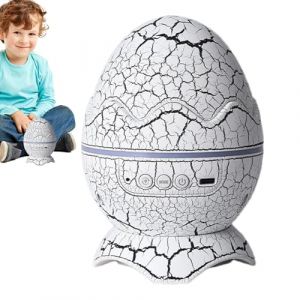 Veilleuse œuf de dinosaure, projecteur d'œufs de dinosaure, Lumière étoilée en forme d'œuf de dinosaure avec lecteur de musique, Projecteur d'étoiles sans fil, veilleuse en forme d'œuf de dinosaure av (qinmyiz, neuf)