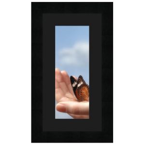 Cadres Photos pêle mêle multivues Noir 1 Photo(s) 10x25 Passe Partout, Cadre Photo Mural 15x30 cm Noir, 3 cm de Largeur (RK Cadres, neuf)