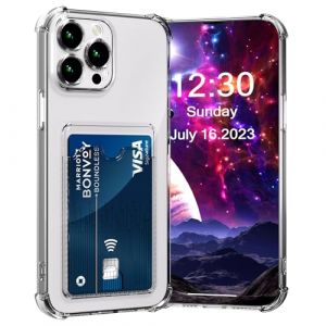 AKABEILA Coque pour iPhone 14 &Eacute;tui Transparente Mince Coque Souple TPU &Eacute;tui Portefeuille Housse Sac avec Porte Fente Carte Antichoc 6.1" (AKABEILA, neuf)