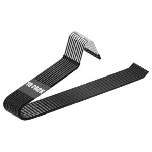 Lot de 10 Cintre Pantalon avec Extr&eacute;mit&eacute; Ouverte, Anti Glisse Cintres Porte-Pantalons Cintre Gain de Place, pour Jeans, Pantalons, Serviettes, &Eacute;charpes (Noir) (Indigo jaguar shop Kft., neuf)