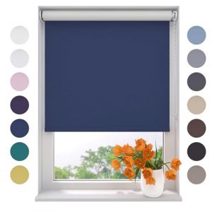 Radeco® Store Enrouleur Occultant Bleu - 120 x 190 cm (LxH), Tailles de 40 à 240 de Largeur, sans perçage Possible, Store occultant, Stores enrouleurs, Stores intérieurs (WINDOW-DECORATIONCOM, neuf)