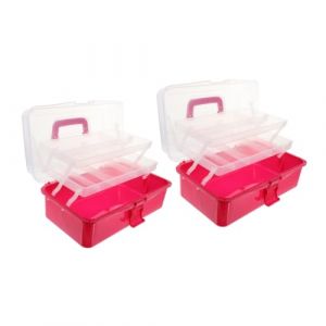 Mobestech 2pi&egrave;ces Bo&icirc;te De Rangement Pour Outils De Nail Art Bo&icirc;te De Rangement Portable &agrave; Poign&eacute;e Organisateur Outils Professionnel Et Facile &agrave; Nettoyer (Cash Liu, neuf)