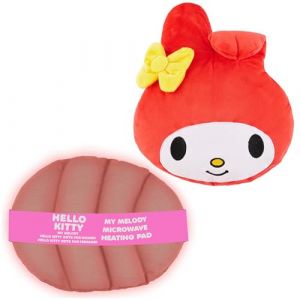 Hello Kitty My Melody Coussin Chauffant Micro onde, Graine de Lin Peluche R&eacute;utilisable, Chaud-Froid Relaxation Heating Pad, Kawaii Cadeau Bien-&ecirc;tre (Blanc/Rouge My Melody) (Get Trend., neuf)