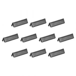 QUARKZMAN 32Pcs Embouts &agrave; Pincer, 25mm Fermoirs d'Extr&eacute;mit&eacute; Cordon Ruban Fermoirs d'Extr&eacute;mit&eacute; en Cuir Attache Corde pour &Eacute;tiquette Ceinture Coton Webbing Diy Making, Noir M&eacute;tallique (QUARKZMAN, neuf)
