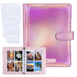 Photocard - Classeur Kpop - Format A5 - Porte-carte photo - 120 poches - 4 pochettes - 30 pages - Album photo &agrave; 6 anneaux - En cuir synth&eacute;tique - Pour collection de photos (ziwenChenRong, neuf)