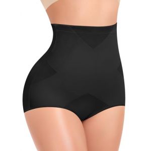 YARRCO Culotte Gainante Femme Ventre Plat Culottes Sculptantes Taille Haute Gaine Amincissante Invisible Panty Gainant Shapewear Minceur Body Shaper (#1 Noir,XL) (YARRCO, neuf)