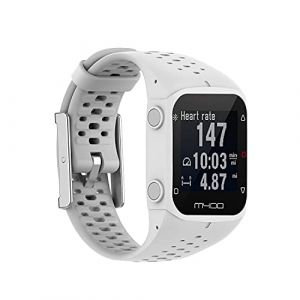 KUTEWEU Tiggo Bracelet Compatible avec POLAR M400/M430 Strap，Sport Watch Strap Bracelets Montre,Silicone Bande Sport Remplacement Sangle pour Polar m400/Polar m430 Watch Accessories (Blanc) (KUTEWEU, neuf)