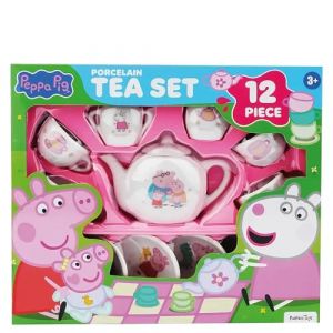 Barbo Toys Peppa Pig Service à thé en porcelaine 12 pièces | Jeu de rôle pour enfants à partir de 3 ans | Tasses, soucoupes, théière, pichet et sucrier | Favorise l'imagination et les compétences (Barbo Toys Denmark, neuf)