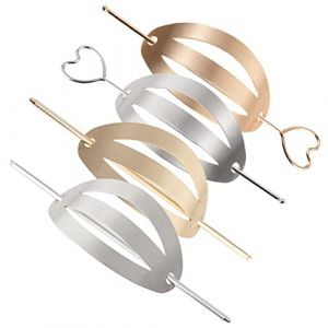 Healeved 4pièces Pinces à Cheveux Métalliques Forme De Cœur Accessoires Élégants Pour Chignons Et De Femmes Pour Styles Et De Cheveux (Sonieg, neuf)