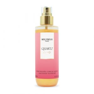 MOLYNEUX - Brume parfumée pailletée Quartz Liberty 200ml – Brume corporelle scintillante sans alcool, Spray paillette corps & cheveux (Berdoues France, neuf)