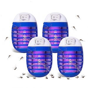 Anti Mouche Electrique Lampe Anti Moustique Interieur, Lampe Anti Moustique Electrique UV Tue Mouche Tue Mouche El&eacute;ctrique Cuisine,Chambre &agrave; Coucher,Salle &agrave; Manger(Lot de 4) (ZLLHAO, neuf)