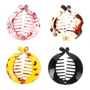 Veemoon 4 Pi&egrave;ces &Eacute;pingle &agrave; Cheveux Pinces &agrave; Cheveux Banane Cheveux Clips Banane Clip Banane Fran&ccedil;ais Clips De Banane Accessoires Pour Cheveux Boucl&eacute;s Plastique (hagan panting, neuf)