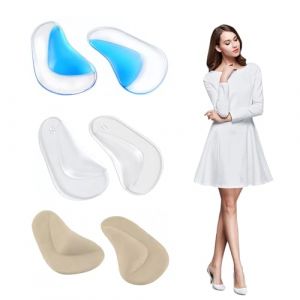EUYKQNOI Lot de 3 paires de semelles orthopédiques en gel pour soutien de la voûte plantaire orthopédiques en silicone de soutien de la voûte plantaire fasciite plantaire chaussures en gel (QSDMY, neuf)