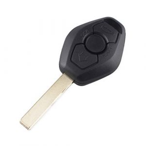Coque de cl&eacute; de Voiture pour BMW E38 E39 E46 EWS System pour 5 Series E46 E60 E83 E53 E36 E38 Cas2 System 3 Boutons Coque de cl&eacute; t&eacute;l&eacute;commande de Voiture de Rechange avec Logo (car key, neuf)