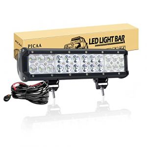 PICAA Led Barre Lumineuse 30.5cm 72W 12 pouces Rampe a led barre de led avec de cablage Combo Faisceau de Spot D'inondation 12V 24V hors route Voiture V&eacute;hicules 4x4 SUV ATV Camion Tracteur (BEISHUO-UK, neuf)