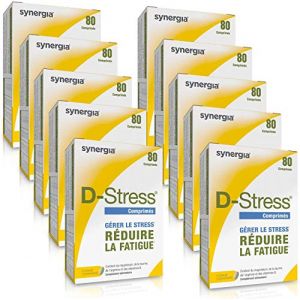 D-STRESS COMPRIMÉS Lot de 10 | Magnésium de 3ème Génération + Taurine + Arginine + Vitamines B | Gère le Stress du Quotidien et Réduit la Fatigue | LABORATOIRE SYNERGIA (Ma Santé, neuf)