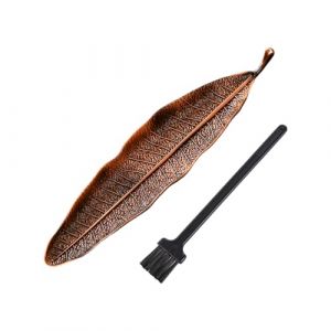 1 pi&egrave;ces de Bronze Porte-encens Feuilles de m&eacute;tal, br&ucirc;leur d'encens Ash Catcher,pour b&acirc;tons d'encens, Utilisation &agrave; la Maison, au Bureau, au Yoga, &agrave; la m&eacute;ditation (Aidqxbaoer, neuf)