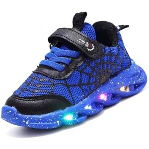 Vorkhuaeri Chaussures Lumineuses pour Garçons et Filles, Baskets de Marche LED Enfants, Baskets Clignotantes Mode, Chaussures Course Athlétiques (24,A-Blue) (Vorkhuaeri, neuf)