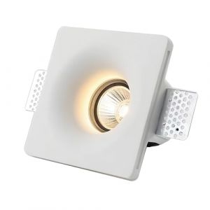 BARCELONA LED &ndash; Downlight LED Carr&eacute; en Pl&acirc;tre Trimless GU10 &agrave; Encastrer | Plafonnier Sans Cadre Peignable et Lavable | Spot Encastrable Design Minimaliste pour Int&eacute;rieur IP20 (Barcelona Led, neuf)