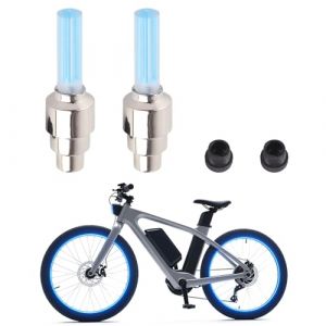 Bouchon De Valve De Pneu Lumière LED, Roue De Vélo Bouchon De Valve De Pneu Lumière Lumineuse Buse De Pneu Valve Core Caps Lampe pour VTT (Bleu) (YuchooesEU, neuf)