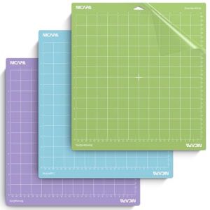 Nicapa Tapis de découpe de rechange tapis pour Cricut Maker 3Explore 3/Air 2/Air, Vinyl Crafts, (Standard Grip, Light Grip, Strong Grip 12" x 12", Lot de 3) (NICAPA, neuf)