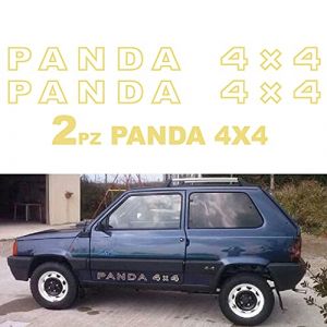 Autocollants Panda 4 x 4 pour tuning avec logo pour Fiat Sisley FuorisToute (Beige) (Pumu Stickers, neuf)