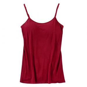 Générique Gilet Sans Manche Femme Debardeur Blanc Caraco Dentelle Vetement Chic Armatures Coton Sexy Top Avec Soutien Gorge Intégré Taille Pour Les Cours De Yoga Ensemble Et Elegant (Clumanbbl, neuf)