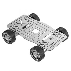 Yahboom 4WD Kit Robot &agrave; Quatre Roues Motrices 310 Moteur Robot Car Chassis Smart DIY Science Convient pour Raspberry Pi 4B/UNO R3/Jetson Poreux Embouts pour Expansion (Yahboom-EU, neuf)