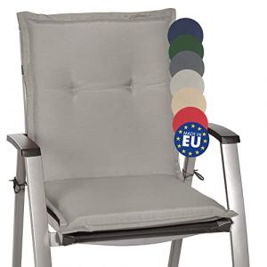 Beautissu Coussin ext&eacute;rieur Jardin pour Chaise Loft NL - 100x50x6cm Gris Clair &ndash; Coussin Bas Dossier &ndash; Coussin Chaise Jardin de Haute qualit&eacute; (Brandvin, neuf)