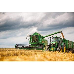 1000 pi&egrave;ces Moissonneuse-batteuse Tracteur de Champs pour Enfants Sortir et d&eacute;fier Puzzles en Papier 3D Cadeaux d'halloween Cadeaux de No&euml;l Jeu de soulagement du Stress Intelligent 38x26cm (LF W, neuf)