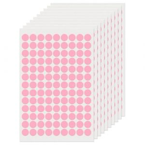 FINDAT Gommettes Autocollantes Rondes 13 mm Rose 1170 &Eacute;tiquettes Couleur Codage Cercle Feuille Points pour Bureau Maison Entrep&ocirc;t Calendrier (ZHIYUU, neuf)