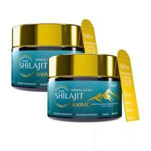 2x Shilajit Pure Himalaya 50g - 800 mg R&eacute;sine de Shilajit + Boost Ayurv&eacute;dique (Ashwagandha, Crini&egrave;re de Lion, Maca), Test&eacute;es en Laboratoire UE (Comfort_Care2, neuf)
