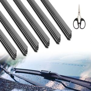 6 Pi&egrave;ces Lames d'Essuie-Glace de Rechange en Caoutchouc, 700mm Caoutchouc de Essuie Glace, Bande Recharge Universelle, Recharges de Balais D'essuie-Glace, pour Tous les Grattements de Pare-Brise (FEEPP, neuf)