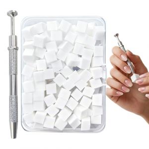 Krujecnt &Eacute;ponges &agrave; Ongles pour | 100 Pi&egrave;ces d'Outils de Beaut&eacute; Doux et Pratiques avec Stylet Pr&eacute;hension | Kit de Design d'Ongles - pour Soins &agrave; Domicile, Salon, Voyage & (kosend, neuf)