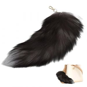 Porte-cl&eacute;s en Forme de Queue de Renard, 40 cm Porte Clef Mousqueton Queue de Renard,Porte-cl&eacute;s queue de fourrure,Mousqueton Porte Clef,Porte-cl&eacute;s Queue de Renard Mousqueton,Porte-cl&eacute;s Voiture (USMSXZS, neuf)