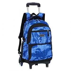 BOZONLI Sac à Dos a roulettes Cartable a roulettes Garçon Sac Scolaire Roulette Garcon Sac école Cartable, Bleu Ciel (BOZONLI, neuf)