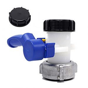 CABINA HOME Adaptateur universel IBC pour réservoir d'eau IBC - Avec clapet - Pour robinet de vidange, citerne de pluie, bidon (75 mm) (Li-start, neuf)