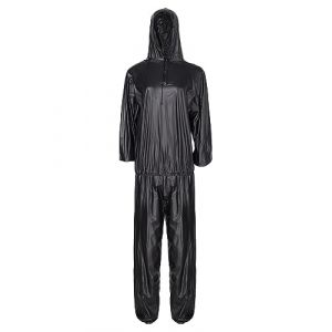 Mufeng Sauna Vetement de Sudation Femme Homme Fitness Combinaison Sudation Costume Sauna Sweat Suit Running Jogging Survetement Tenue de Sudation Noir A XL (Mufeng EU, neuf)