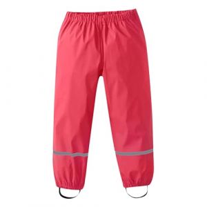 QIUhhpuy Pantalon de Pluie Garcon et Fille Pantalon Boue de Pluie Imperm&eacute;able Coupe-Vent L&eacute;ger Enfants Salopette Gar&ccedil;on sans Doublure Surpantalon R&eacute;fl&eacute;chissant Enfant pour Road Running Randonn&eacute;e (QIUhhpuy, neuf)