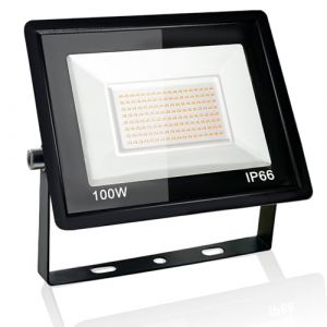 Eleganted 100W Projecteur LED Ext&eacute;rieur, IP66 Etanche Spot LED Ext&eacute;rieur, &Eacute;clairage Mural 3000K Blanc Froid, pour Jardin, Terrasse, Garage, Entr&eacute;e (GoldenSea02, neuf)