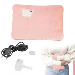 Bouillotte Electrique Chauffante Rechargeable, Bouillotte Electrique, Chauffante Rechargeable Douce Confortable, Chauffe-Mains Et Chauffe-Pieds, Pour Cou, Dos, Ventre Et Lit, Rose (charey, neuf)