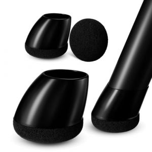 MAYZOLOP Tampon Chaise 16 Pi&egrave;ces, &Oslash;20-26mm Protection Pieds de Chaise Rond - Patin Chaise Feutre Noir pour 15&deg;-25&deg; Pente, Anti-Bruit & Anti-Rayure Sol, Noir (MAYZOLOP-FR, neuf)