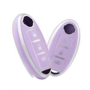 OFFCURVE Etui a Cle Voiture Coque Cl&eacute;, &Eacute;tui &agrave; Cl&eacute;s Couvre Clef Cache Clef Apte &agrave; Nissan X-Trail T31/T32 Qashqai J10/J11 Juke Micra March Note Pulsar Cube Leaf Roadster Infiniti FX35/Q50 (OFF CURVE EUR, neuf)