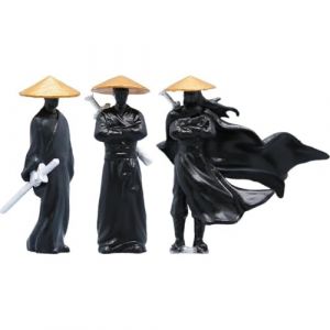 Bemvp Figurines Miniatures, 3 Pi&egrave;ces en R&eacute;sine, Statue De Jardin Zen Japonais, Petite Figurine De Samoura&iuml;, Mod&egrave;le Kimono pour Aquarium, Bonsa&iuml;, D&eacute;coration (tesuosishangmao, neuf)
