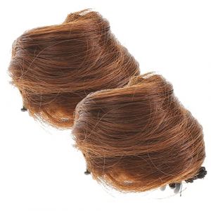 SOIMISS 2 Pi&egrave;ces Fausses Oreilles De Chat T&ecirc;te De Boulette De Viande Queue De Cochon Faux Chignon Oreilles De Chat Clip Sur Liti&egrave;re Pour Chat D&eacute;sodorisant Oreilles De Chat Pinces &Agrave; (Star-wish, neuf)