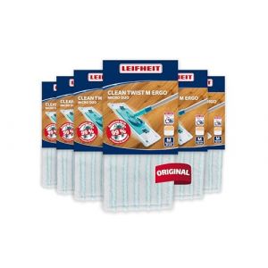 Leifheit Lot de 6X Housse Lave-Sol Micro Duo pour Clean Twist M Ergo/PowerClean, Housse de Rechange Microfibres, Housse pour Balai à Plat, Housse nettoyante pour Tous sols, Housse Double Fibre (avantrado.shop, neuf)