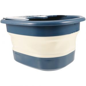 Homoyoyo Bassine de Bain de Pieds Pliable Bleue Couvercle R&eacute;cipient Trempage des Pieds et Massage Compact et L&eacute;ger pour Usage Domestique et Ext&eacute;rieur Baln&eacute;o Pratique (HuanYH, neuf)
