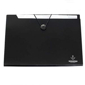 A4 Trieur Documents Extensible, 8 Poches Porte Documents En Accord&eacute;on Organiseur, Fermeture &agrave; L'&eacute;lastique, Trieur &agrave; Soufflets Classeur Rangement pour la maison bureau commerce, Noir TKB8002 Black (TuKai, neuf)
