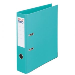 Classeurs à levier plastifiés Maxiburo couleurs classiques - dos 7,5 cm (Bleu pastel) (Maxiburo, neuf)