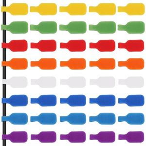 &Eacute;tiquette de c&acirc;ble - Lot de 40 clips de marquage de c&acirc;ble pour un marquage efficace des c&acirc;bles, compatibles avec les c&acirc;bles de diff&eacute;rentes tailles, pour la maison et le bureau - 4 cm x 2 cm (TangXueWang, neuf)